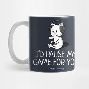 I'd Pause My Game Funny Valentine's Mug